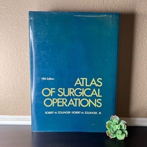 Vintage 1983 Medical Textbook Atlas of Surgical Operations 5th Ed | Zollinger